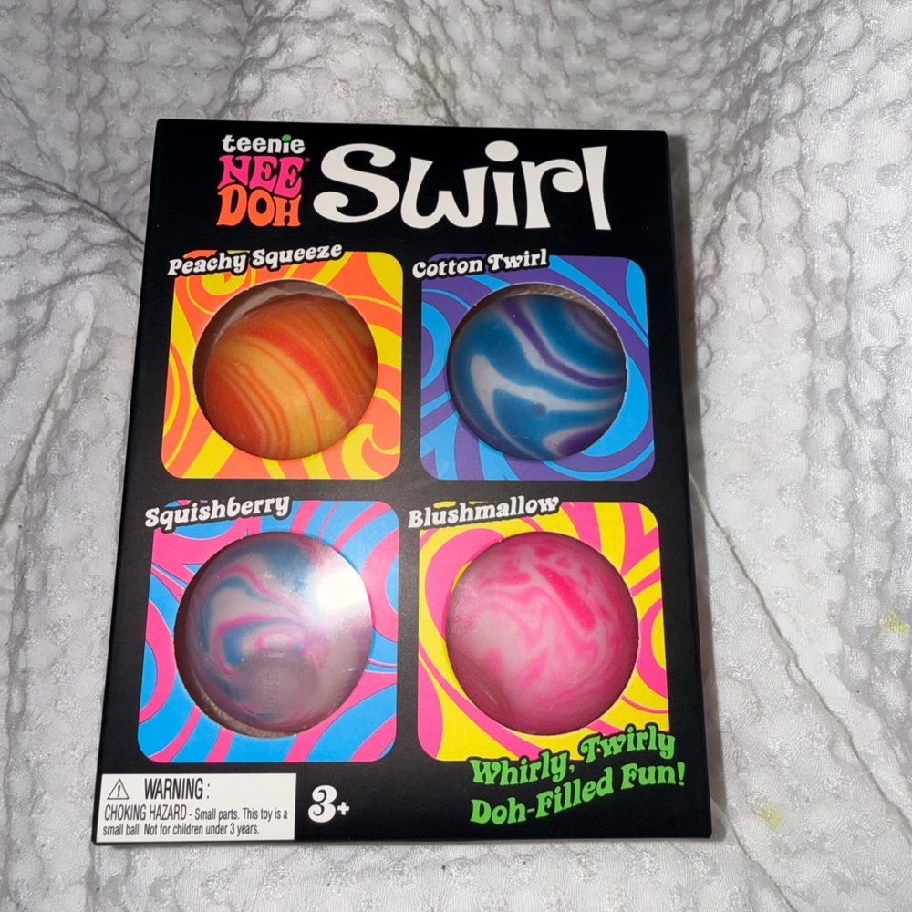 Teenie NeeDoh Swirl Doh-Filled Squishy Balls - Assorted Colors